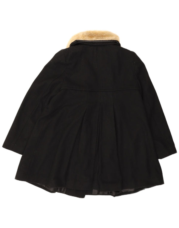 Monsoon Manteau Princesse Femme UK 12 Laine Noir Moyen