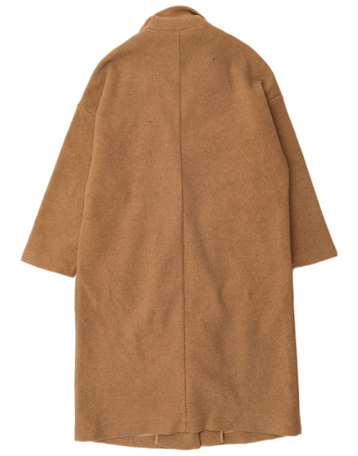 Zara Manteau surdimensionné pour femme UK 10 Petit polyester beige