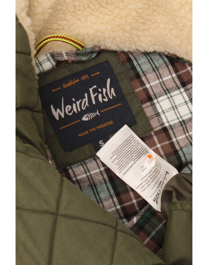 Weird Fish Gilet rembourré pour homme UK 38 Petit Vert Polyester