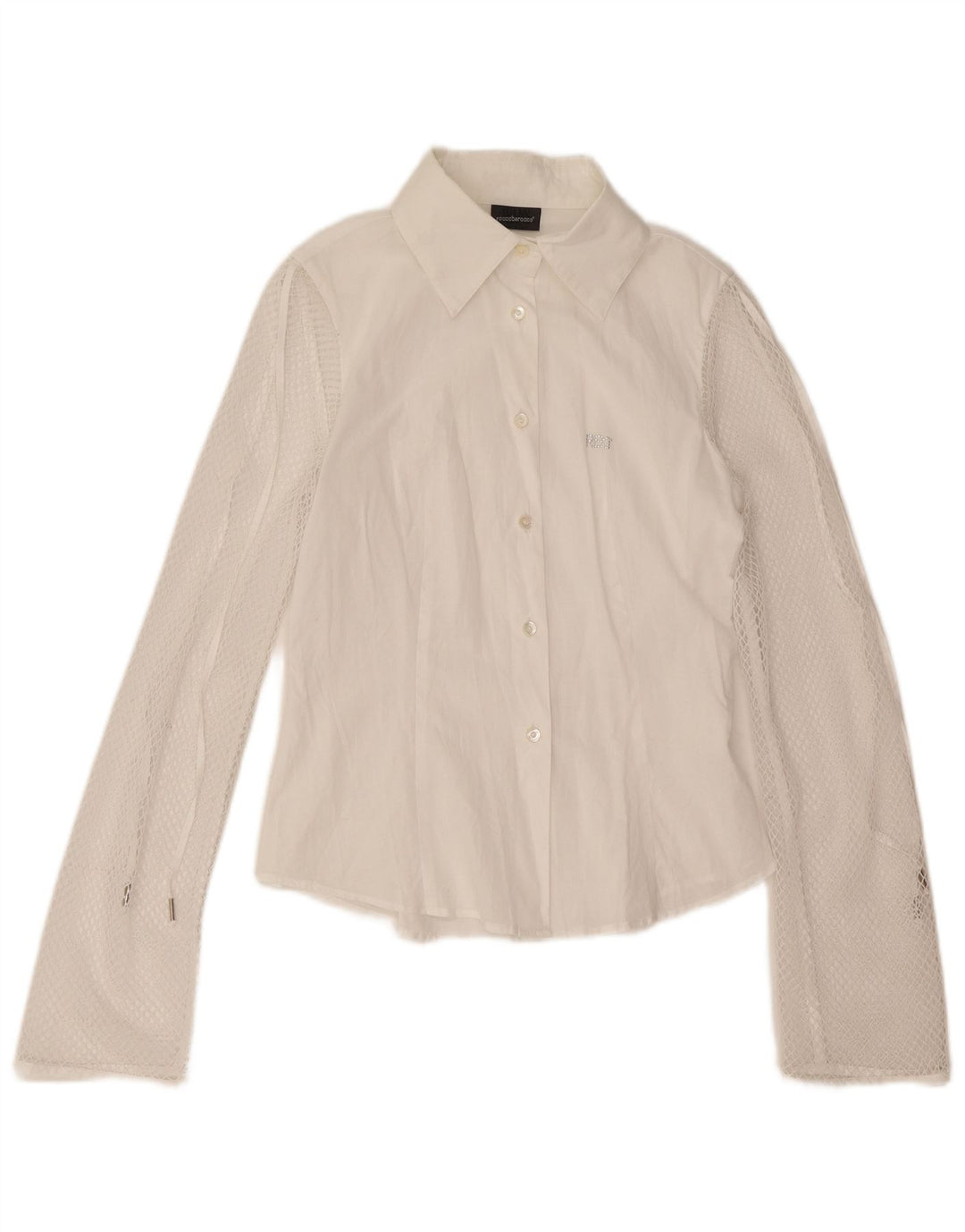 Roccobarocco Chemisier pour femme UK 8 Petit Blanc
