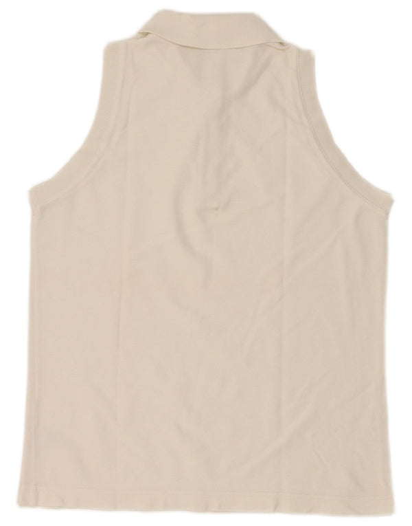 Fila Polo sans manches pour femme US 10 Large Blanc Coton