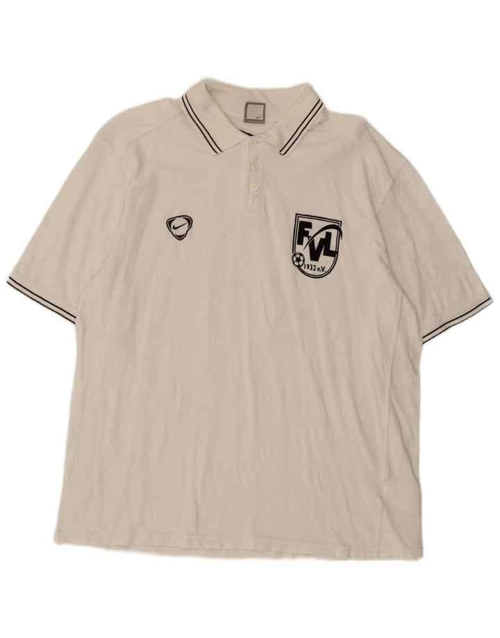 Nike Polo graphique pour homme XL en coton blanc