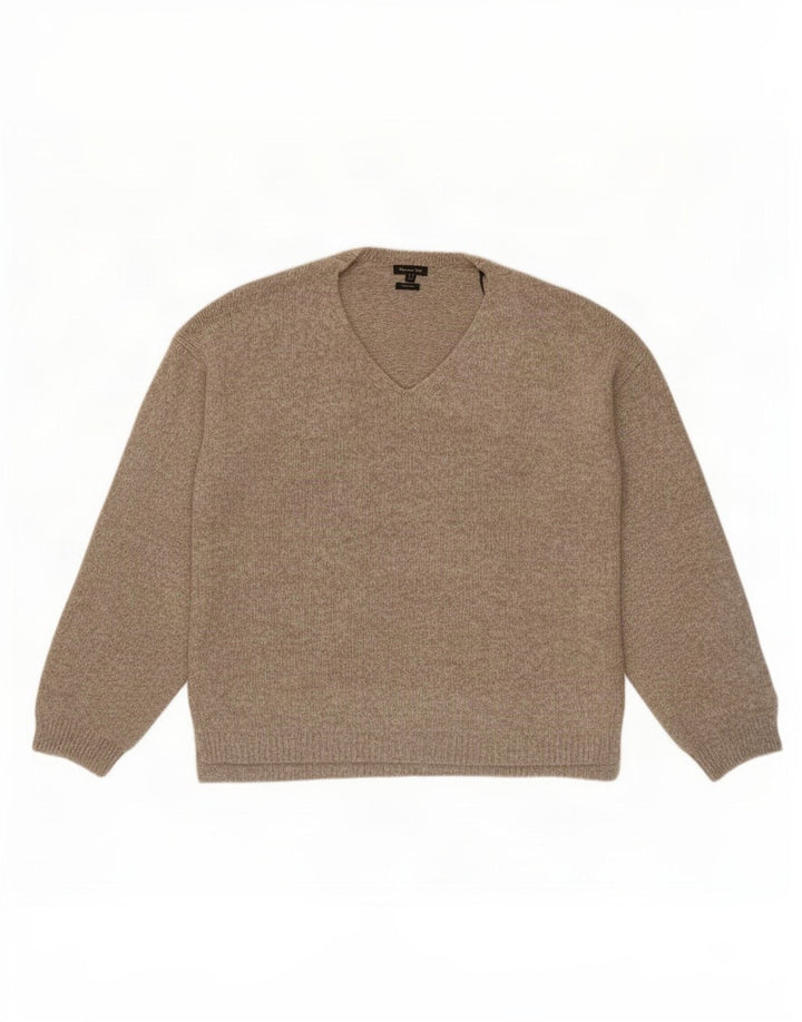 Massimo Dutti Pull Col V Homme Beige Moyen Polyamide