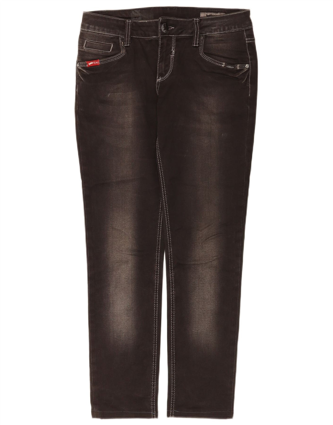 Gas Jean Slim Femme W31 L30 Noir Coton