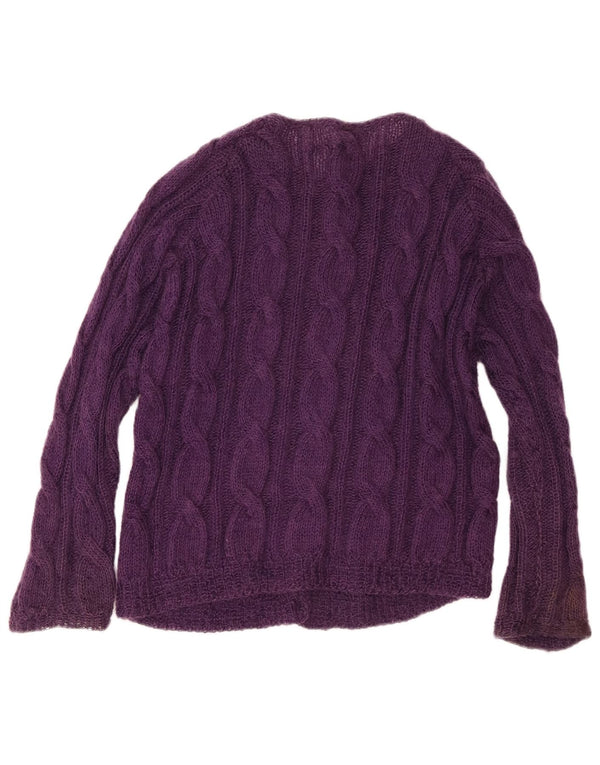 vintage Femmes Pull surdimensionné UK 18 XL Violet