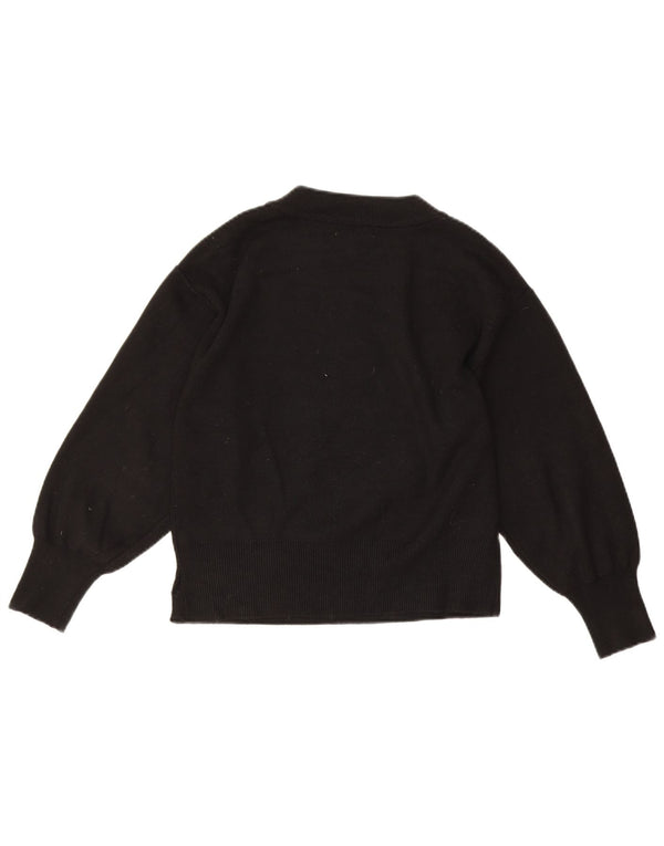 Topshop Pull Graphique Femme UK 6 XS Acrylique Noir