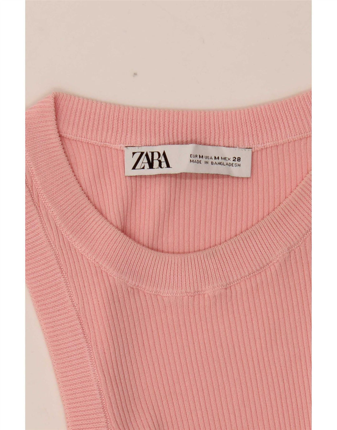 Zara Débardeur Femme UK 12 Rose Moyen