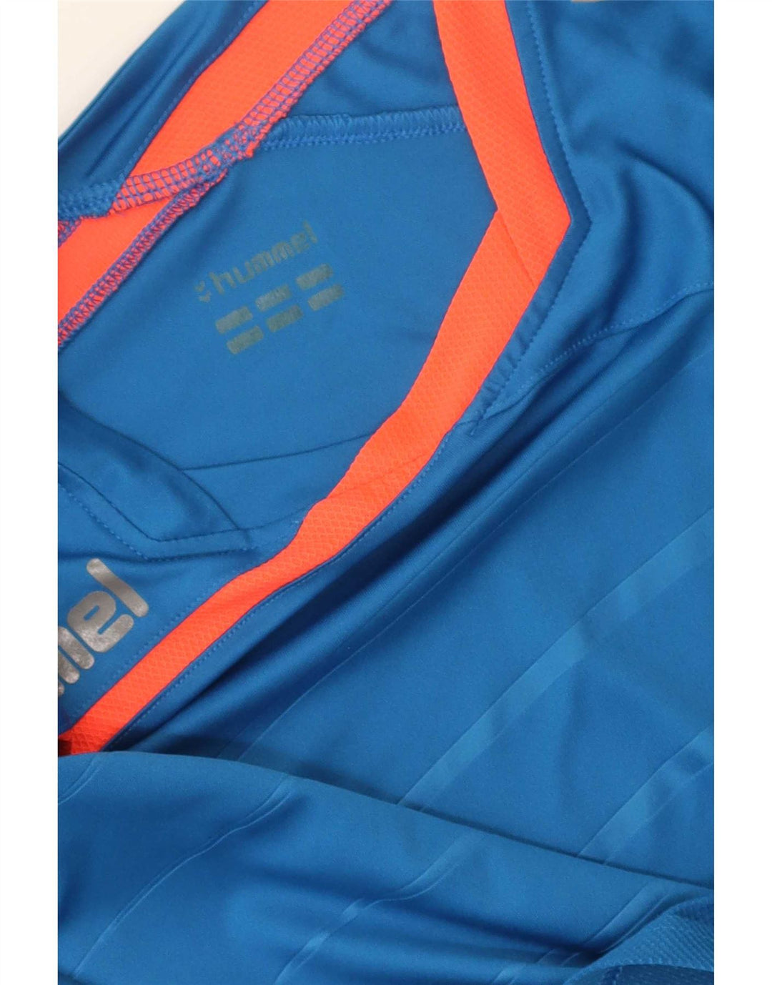 Hummel Homme Graphic T-Shirt Top Large Bleu Rayé