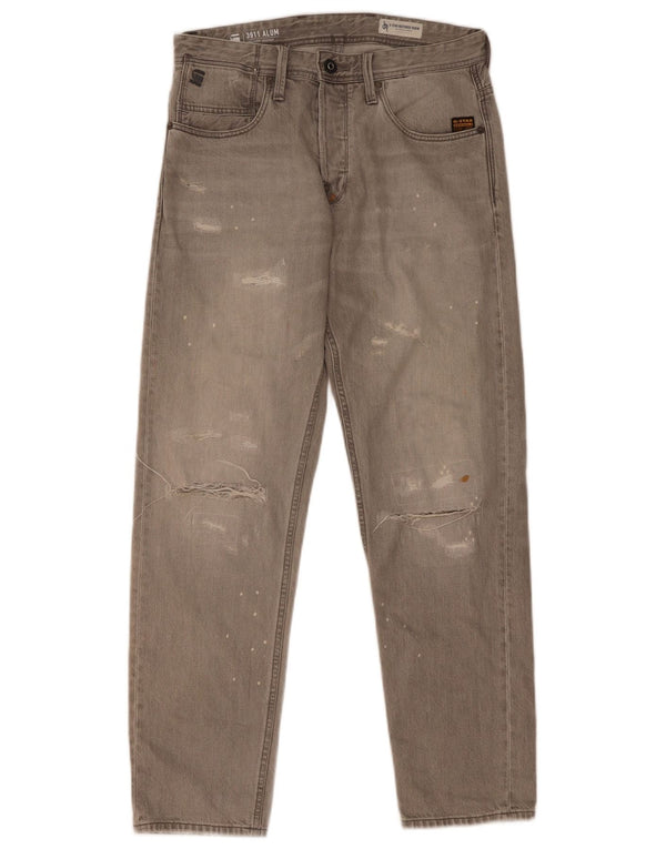 G-Star Jean fuselé décontracté en détresse pour homme W30 L32 Gris Coton