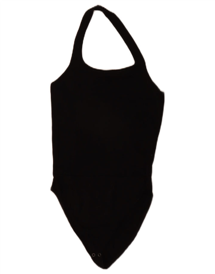 Zara Body Halter Femme UK 12 Medium Noir Viscose