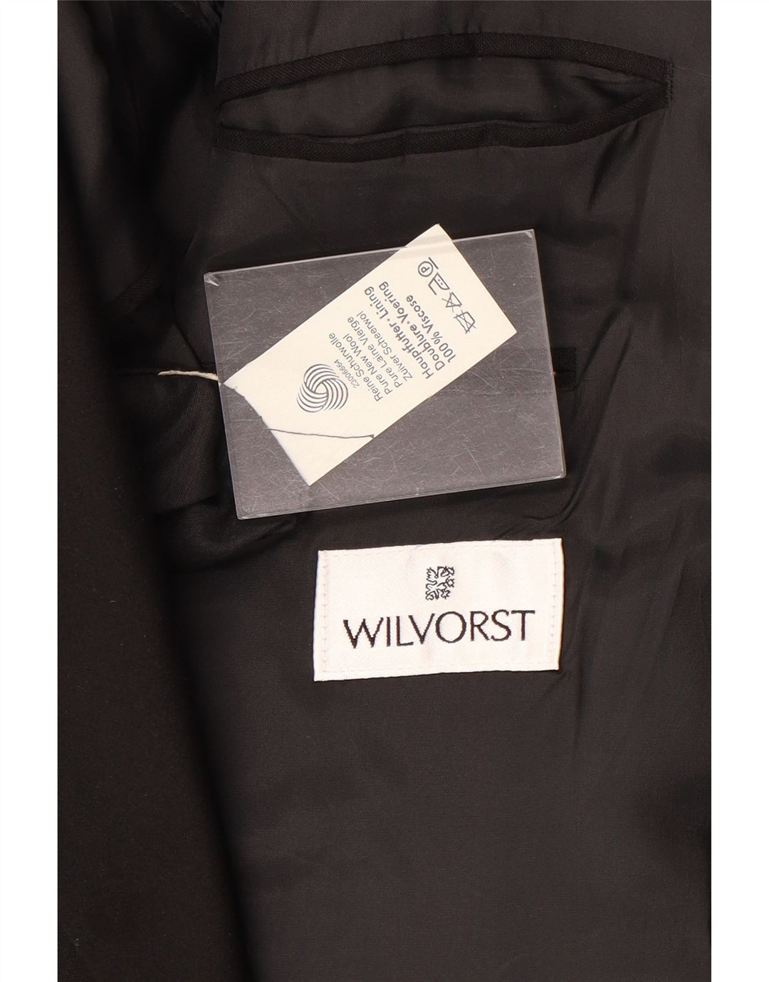 Wilvorst Veste blazer à 1 bouton pour homme UK 42 XL Laine noire