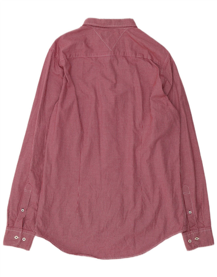 TOMMY HILFIGER Chemise Slim Fit Homme Grand Carreau Rouge Coton