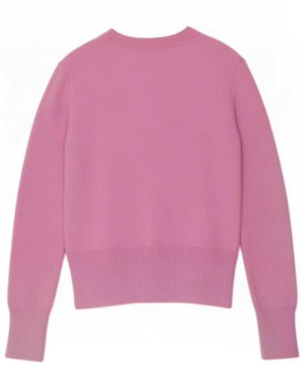 Zara Womens Cardigan Sweater UK 12 Medium Pink Polyamide
