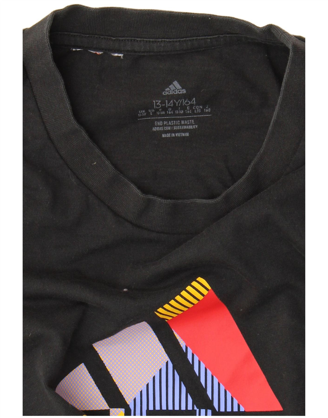 Adidas T-Shirt Graphique Garçon 13-14 ans Noir