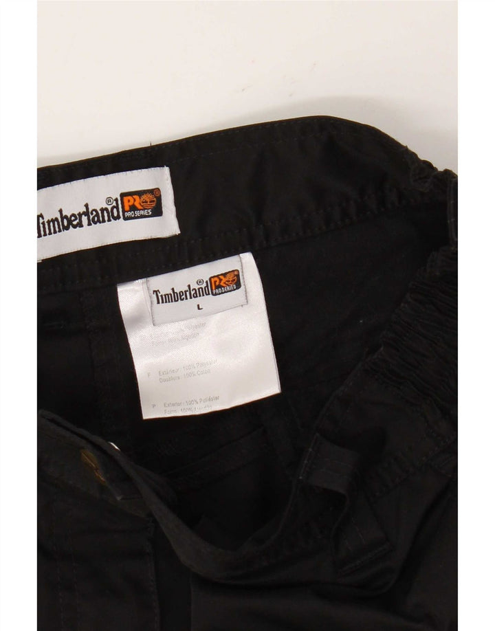 Timberland Pantalon cargo droit pour homme Large W36 L28 Noir Polyester