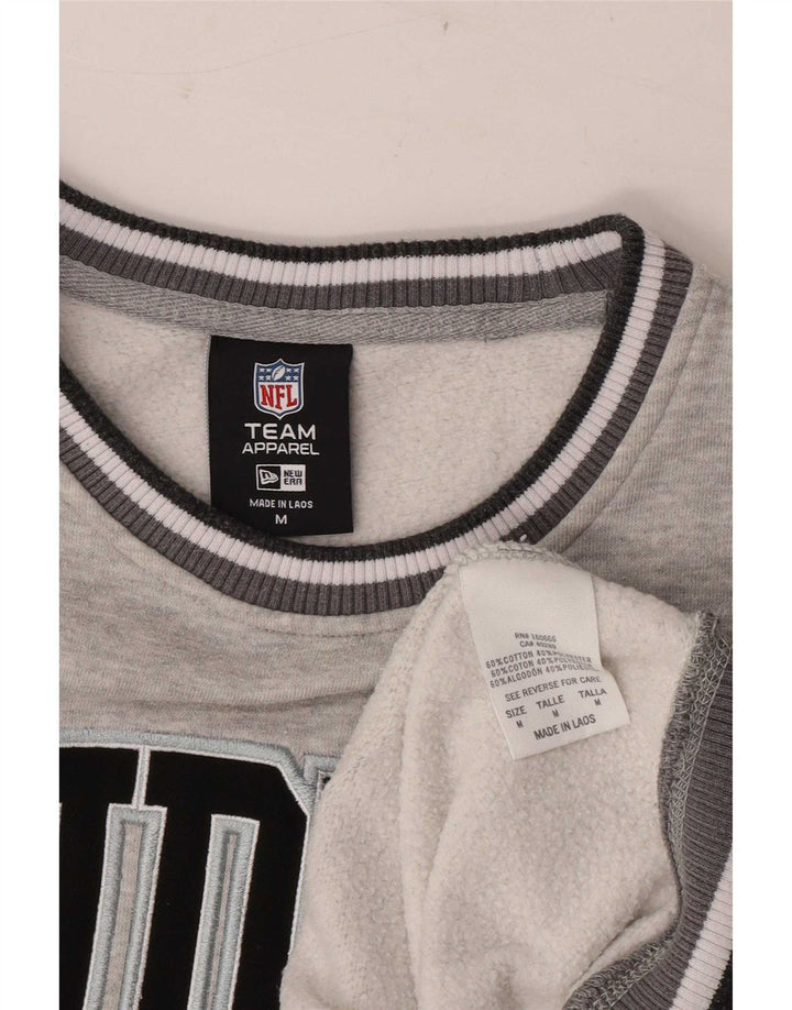 Sweatshirt graphique New Era pour hommes Raiders, medium gris rayé en coton