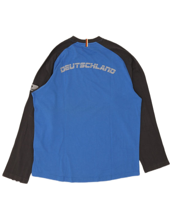 Adidas Hommes Deutschland Graphic Top Manches Longues UK 44/46 Grand Bleu