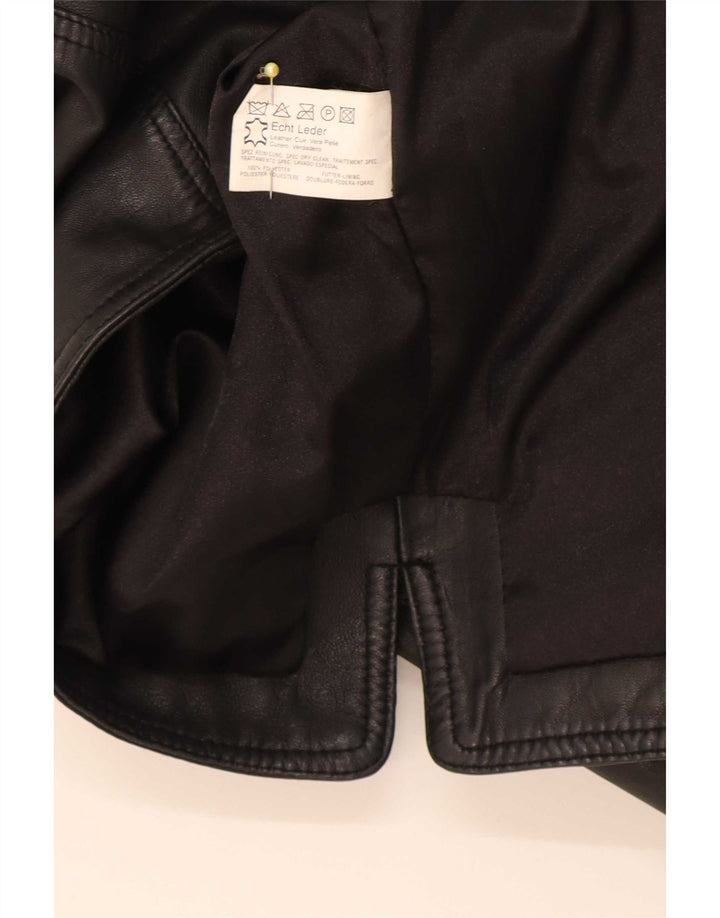 Barnardo Gilet en cuir pour homme Noir moyen