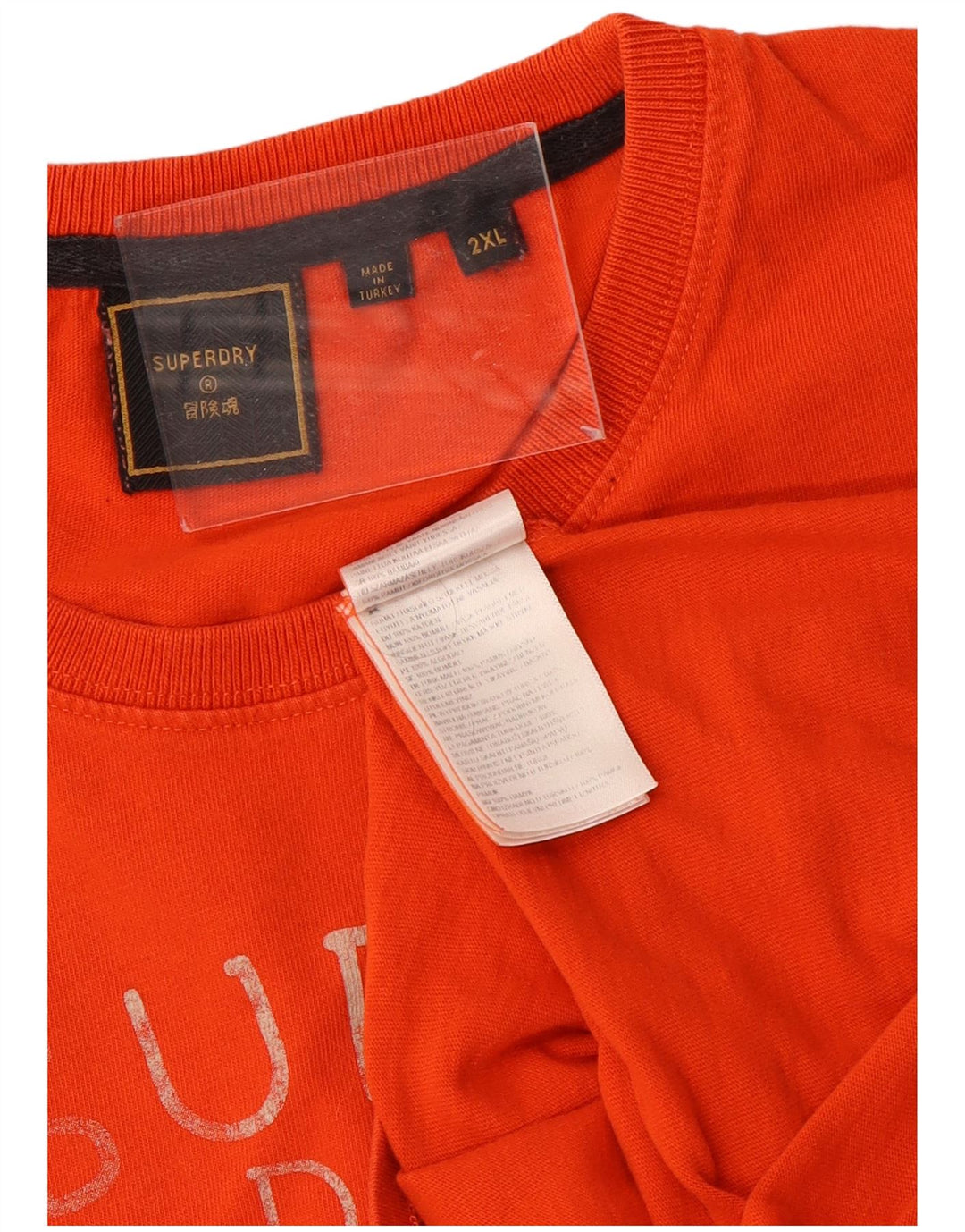 Superdry T-shirt graphique pour homme 2XL Orange Coton