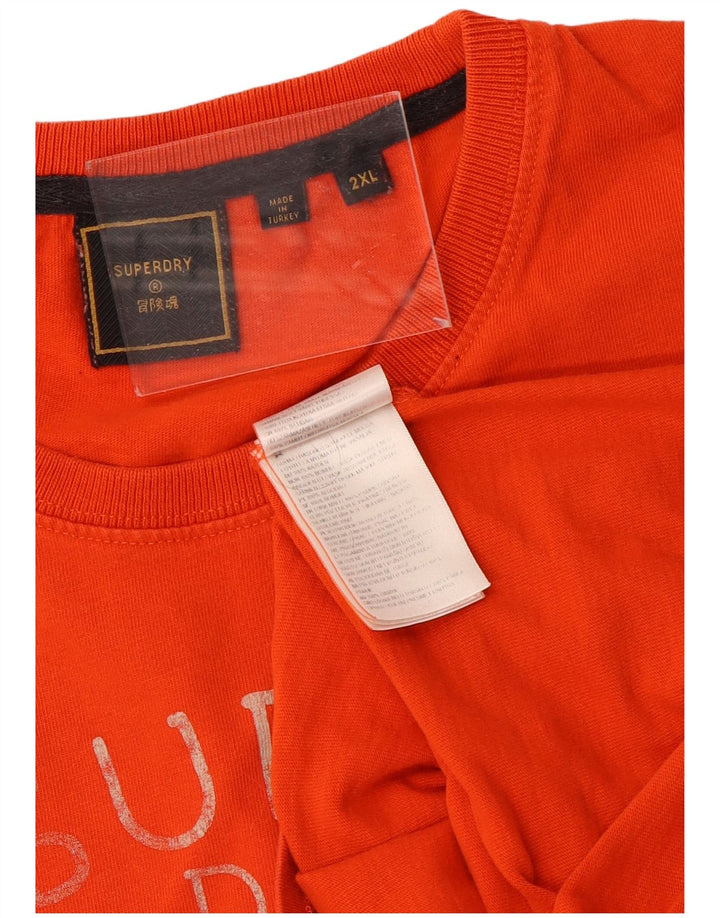 Superdry T-shirt graphique pour homme 2XL Orange Coton