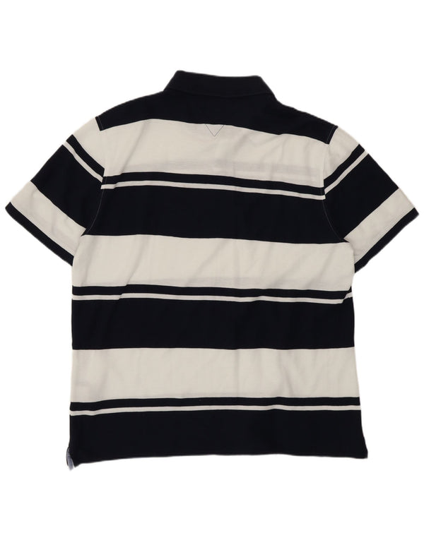 Tommy Hilfiger Polo Homme XL Bleu Marine Rayé Coton
