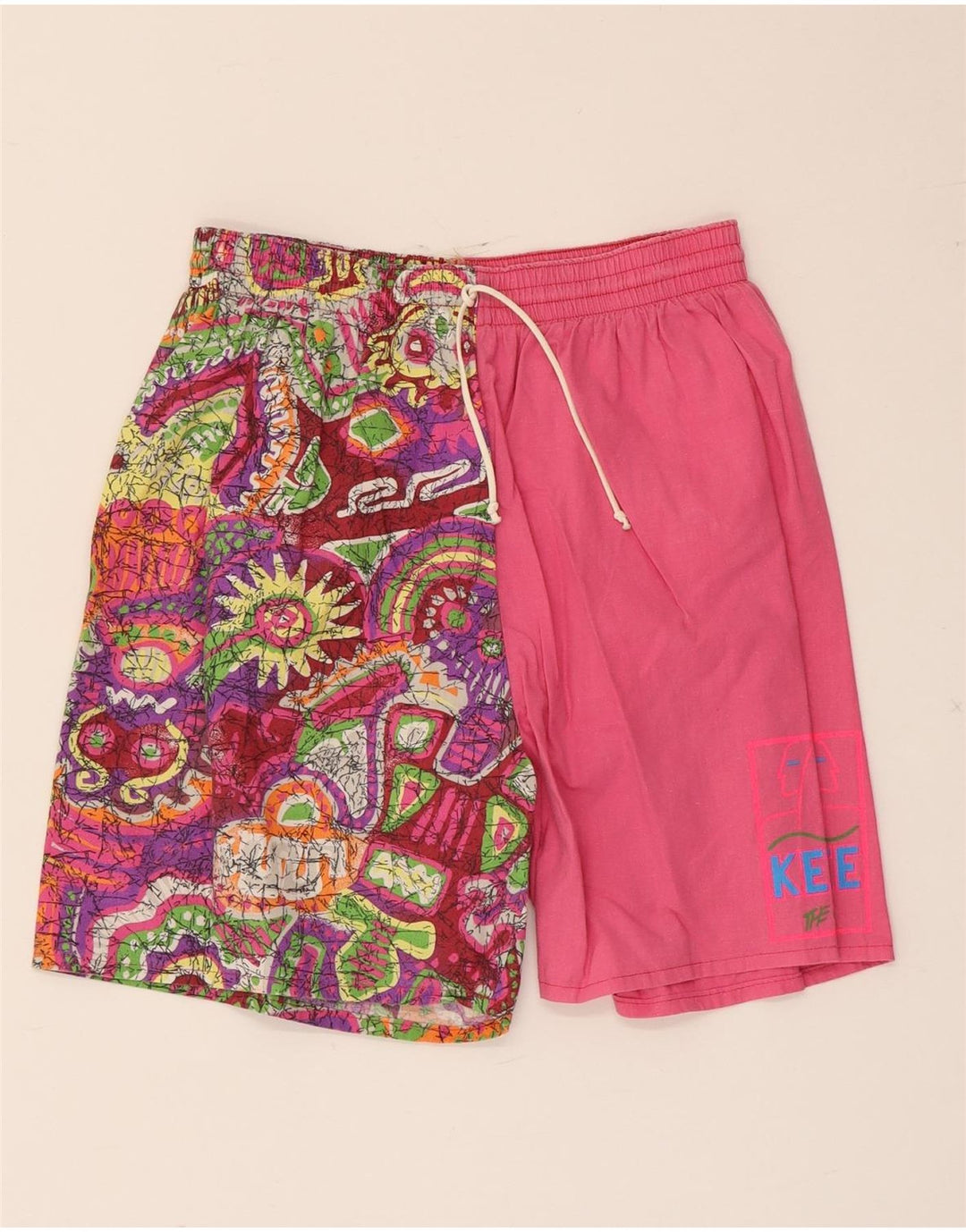 Short de bain homme vintage IT 48 petit coton rose