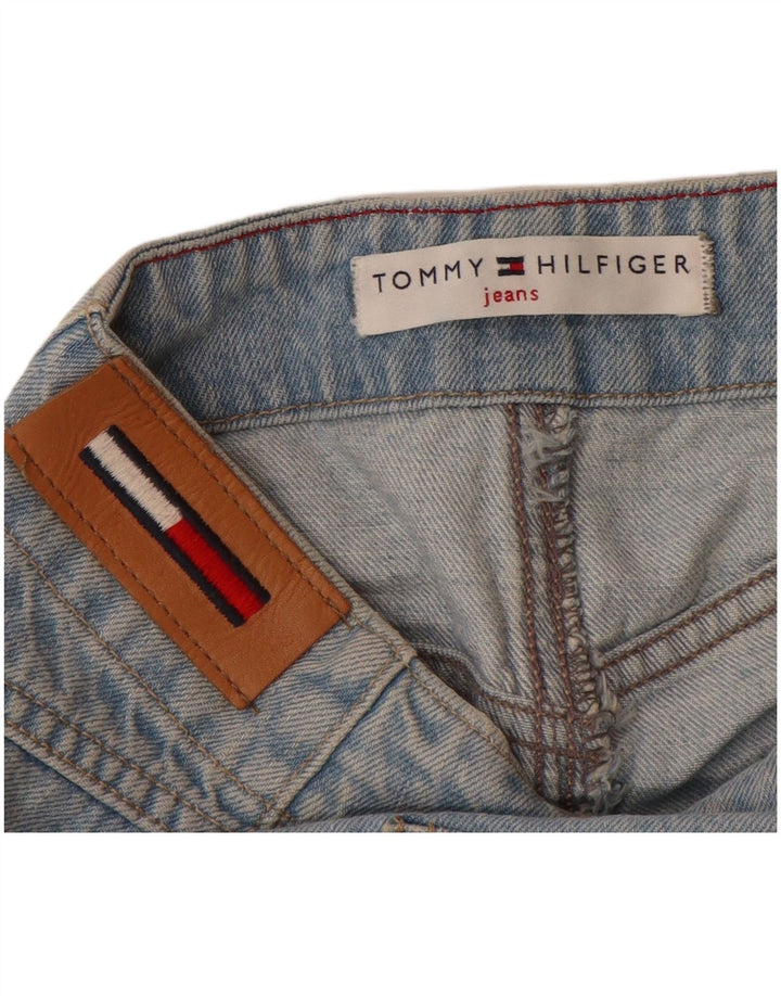 TOMMY HILFIGER Jupe en jean taille haute pour femme US 10 Large W30 Coton bleu