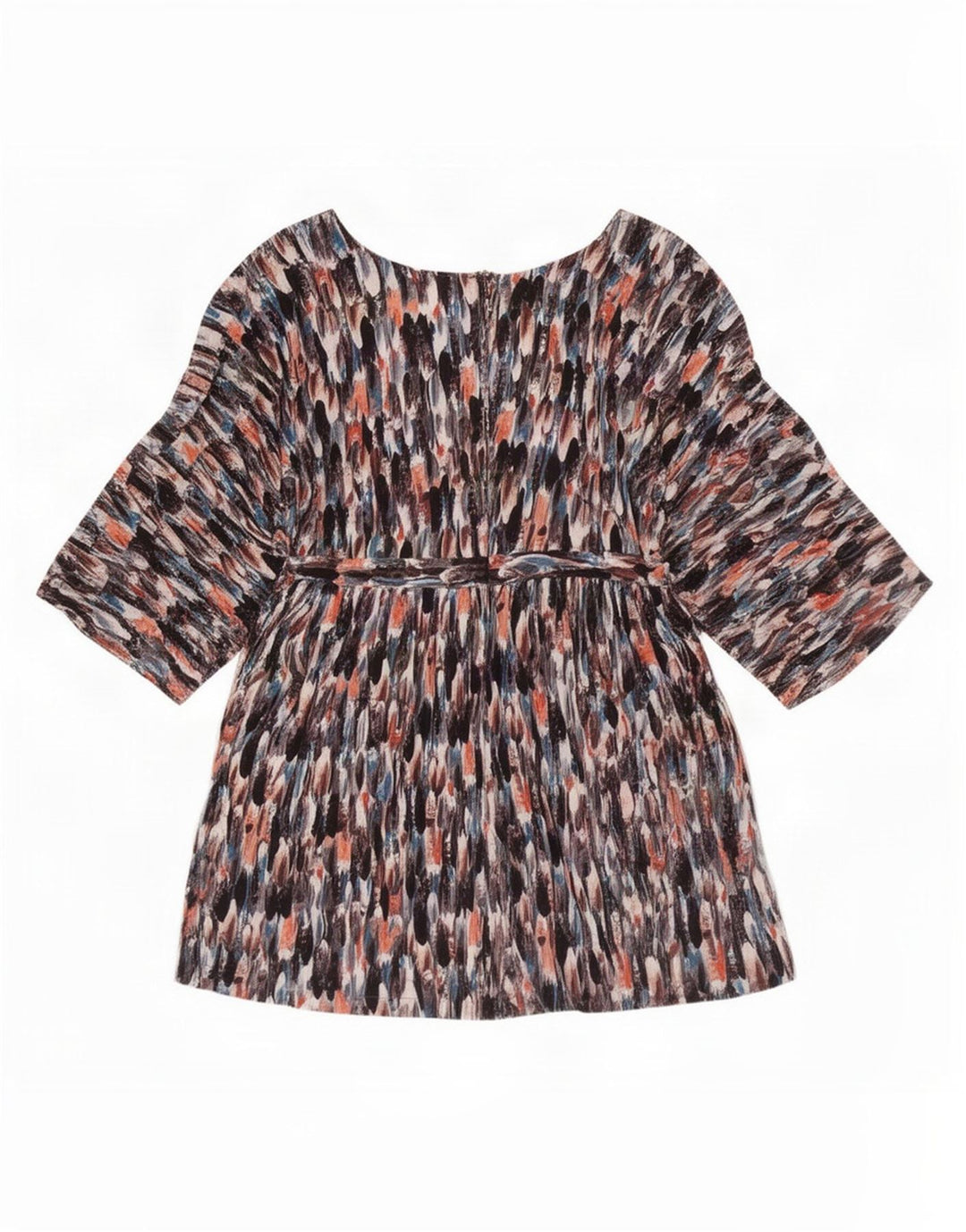 Zara Tunique à manches 3/4 à motif abstrait pour femme UK 14 Large Multicolore