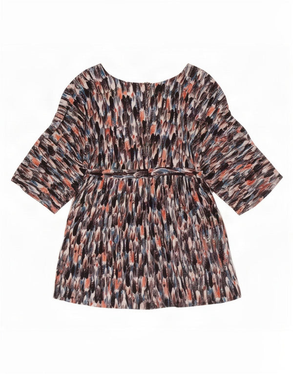 Zara Tunique à manches 3/4 à motif abstrait pour femme UK 14 Large Multicolore