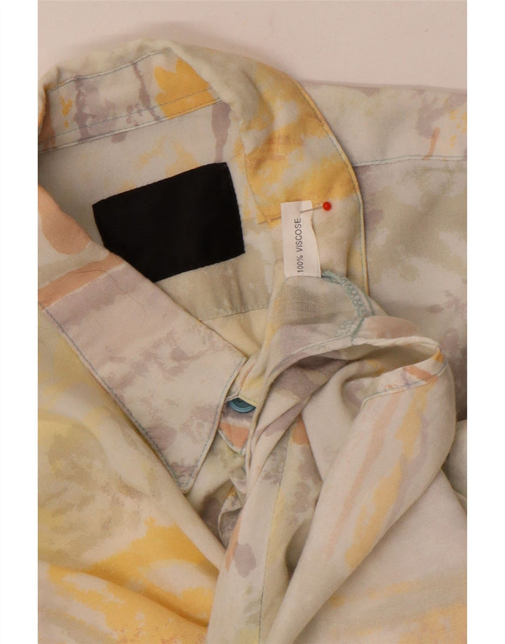 Chemise à manches courtes à motif abstrait pour hommes Vintage grande multicolore