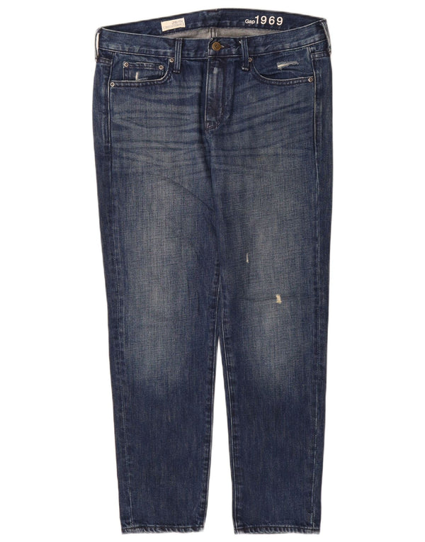 Gap Womens Boyfriend Slim Jeans US 6 Medium W28 L28 Bleu Coton
