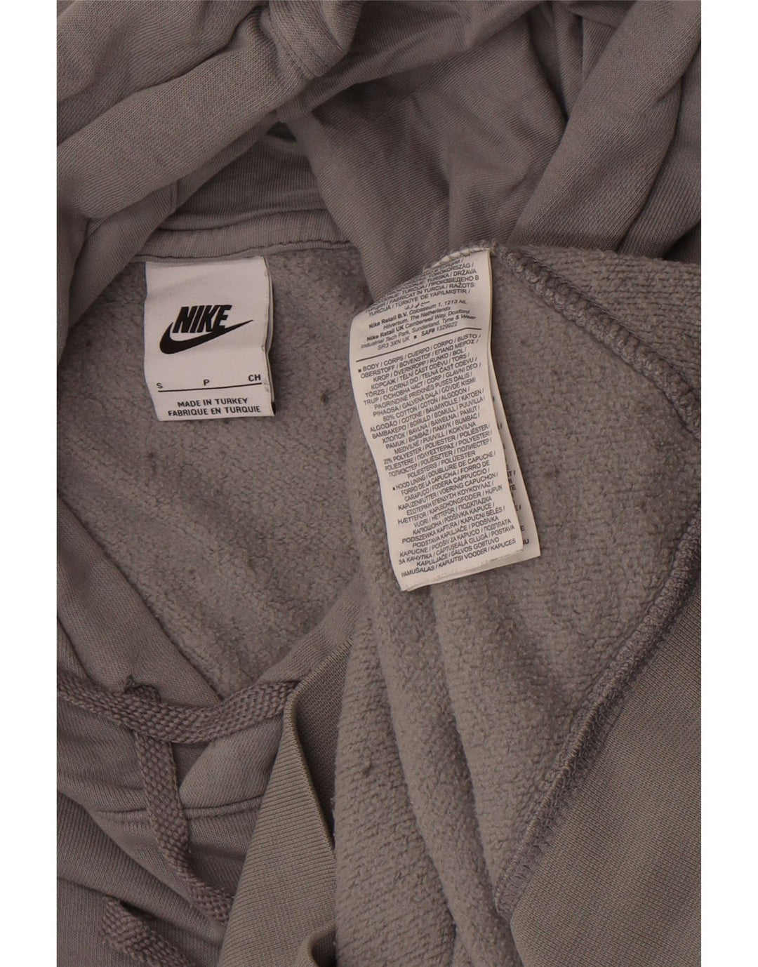 Nike Pull à capuche graphique pour homme Petit coton gris