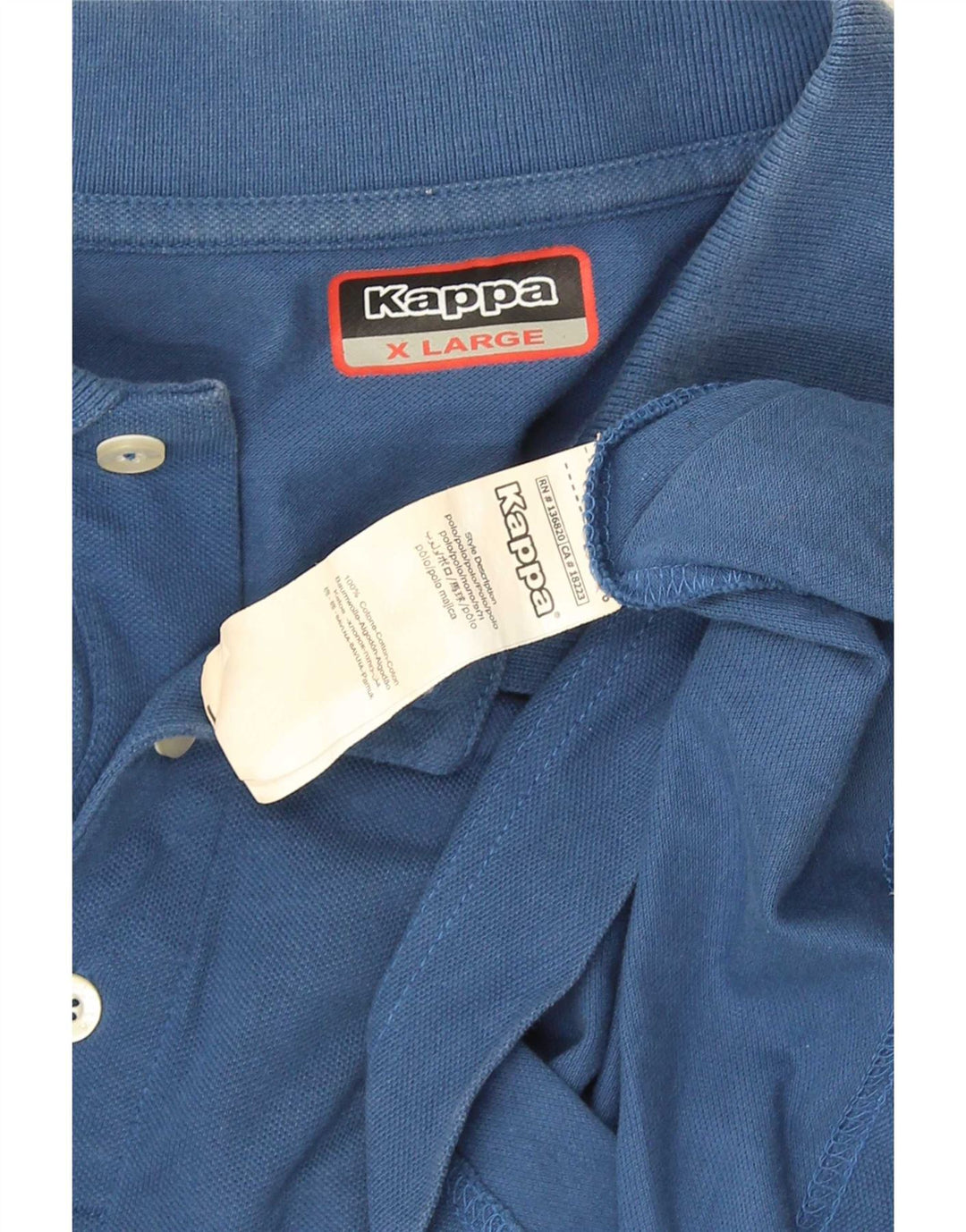 Kappa Polo Homme XL Bleu Coton
