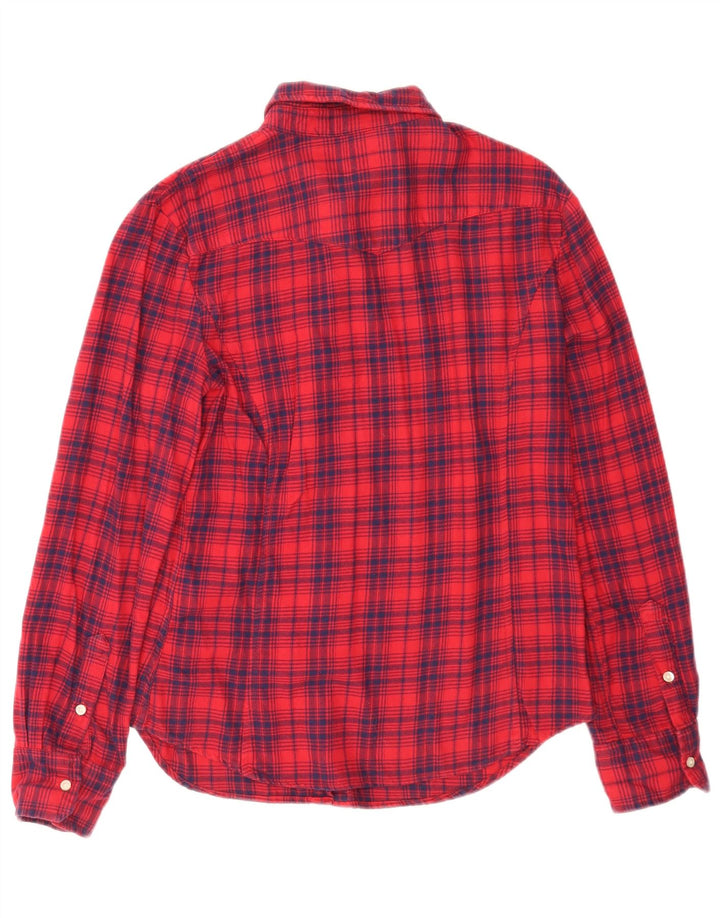 Levi's Chemise en flanelle pour femme UK 14 Grand carreaux rouges en coton