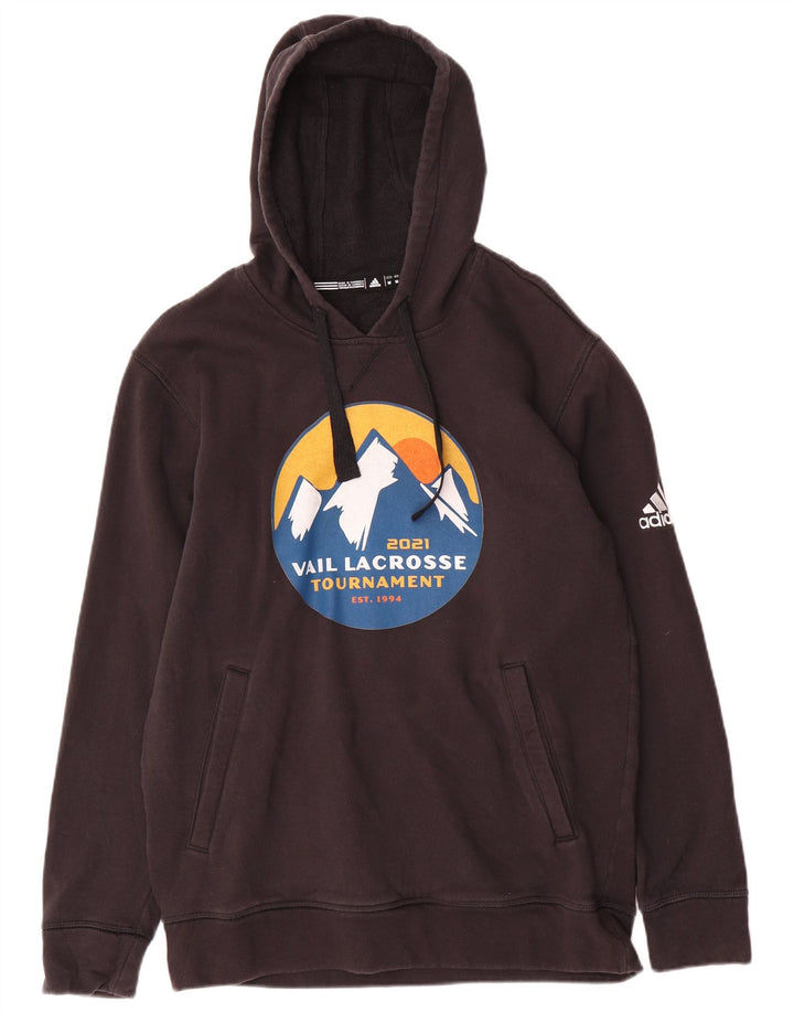 Adidas Pull à capuche graphique pour homme Noir moyen