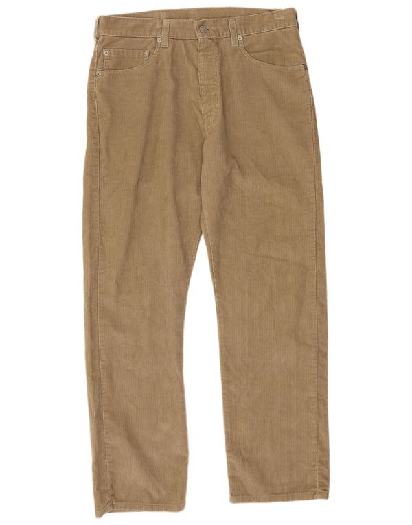 Levi's Pantalon droit 505 Regular Fit en velours côtelé W34 L30 Homme Beige Coton