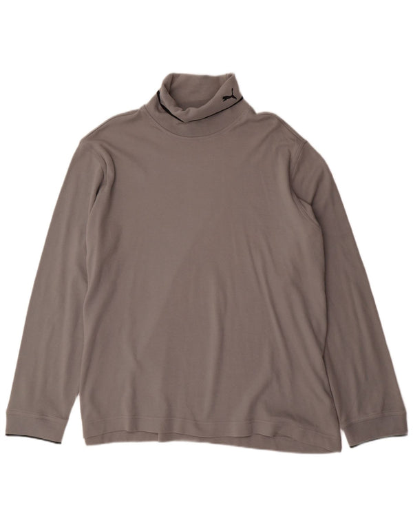PUMA Haut à col roulé à manches longues pour homme 2XL Gris Coton