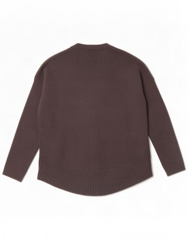 Massimo Dutti Pull cardigan surdimensionné pour femme UK 10 Petite laine grise