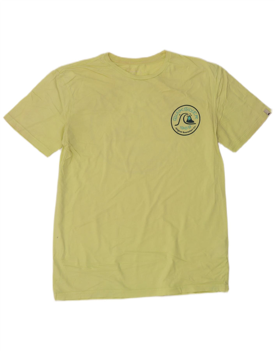 QUIKSILVER T-Shirt Graphique Coupe Regular Homme Jaune Moyen Coton