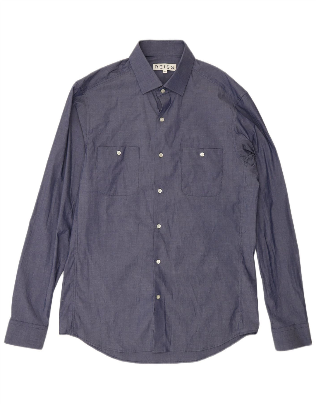 Reiss Chemise Homme Bleu Marine Moyen Coton