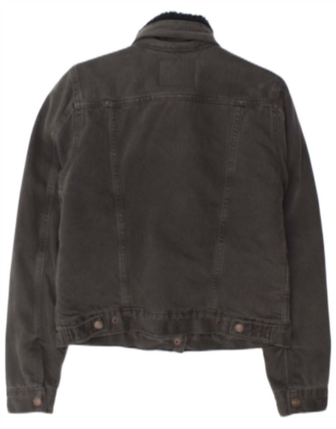 Levi's Veste en jean Sherpa Femme UK 10 Small Gris Coton