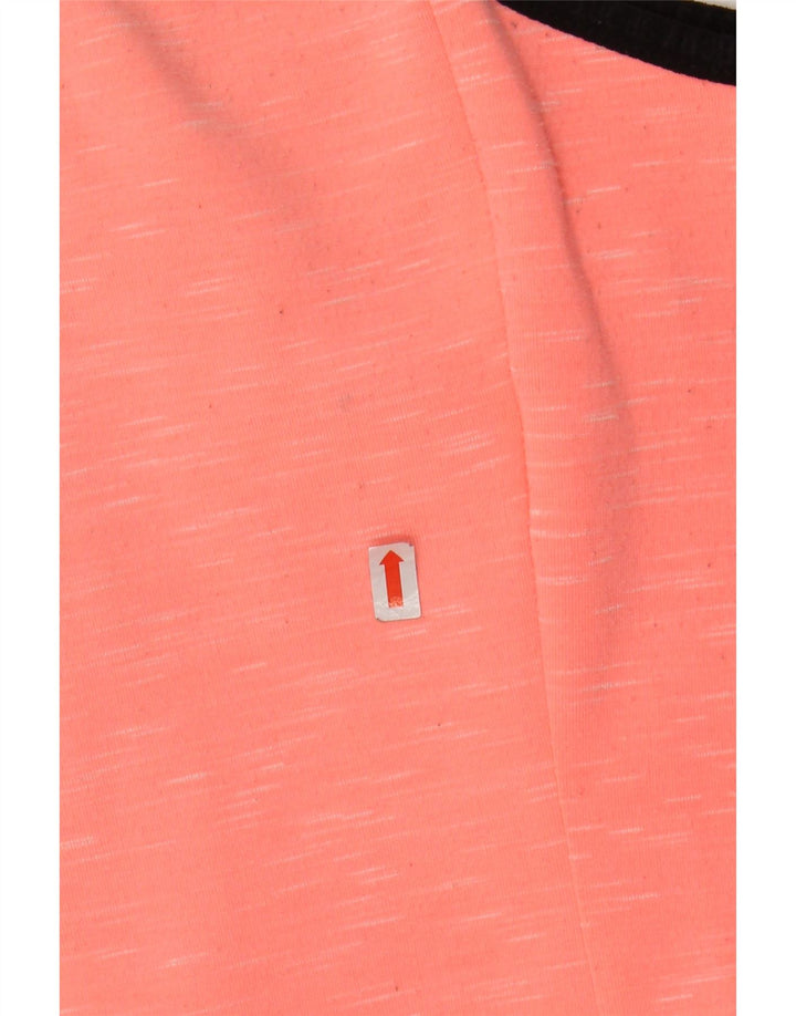 SUPERDRY Pull à capuche zippé graphique pour femme UK 8 Small Orange moucheté