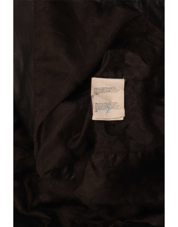BVS Veste de motard en cuir pour femme EU 48 2XL Noir
