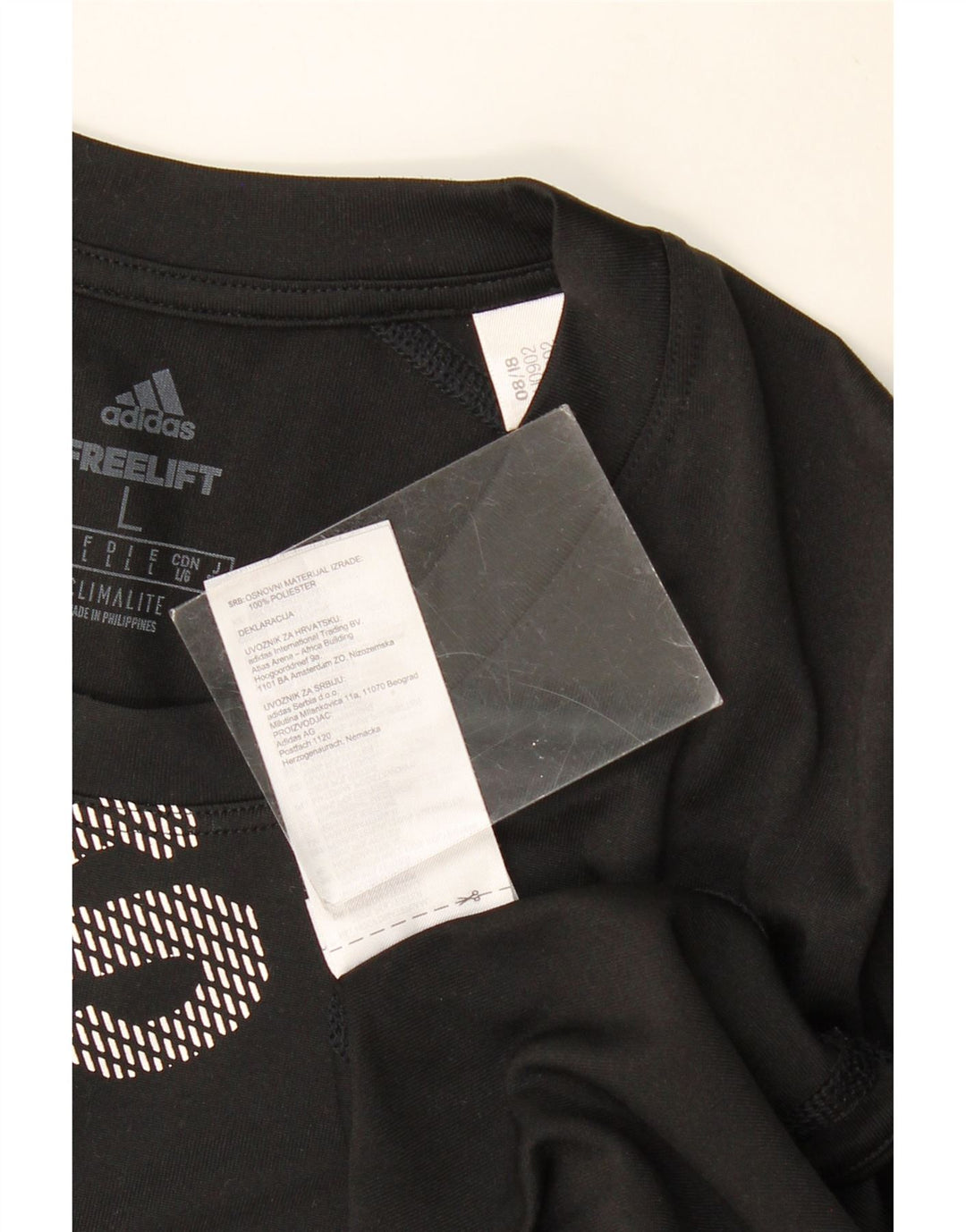 ADIDAS T-shirt Climalite Graphic pour hommes, grand, noir, polyester