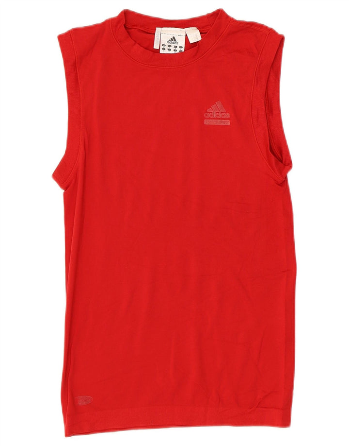 ADIDAS Femmes Clima 365 Débardeur UK 8 Petit Rouge Polyamide