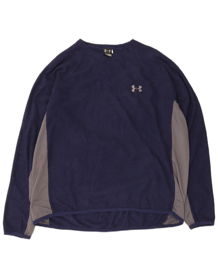 Under Armour Pull polaire pour homme Large en polyester color block bleu marine