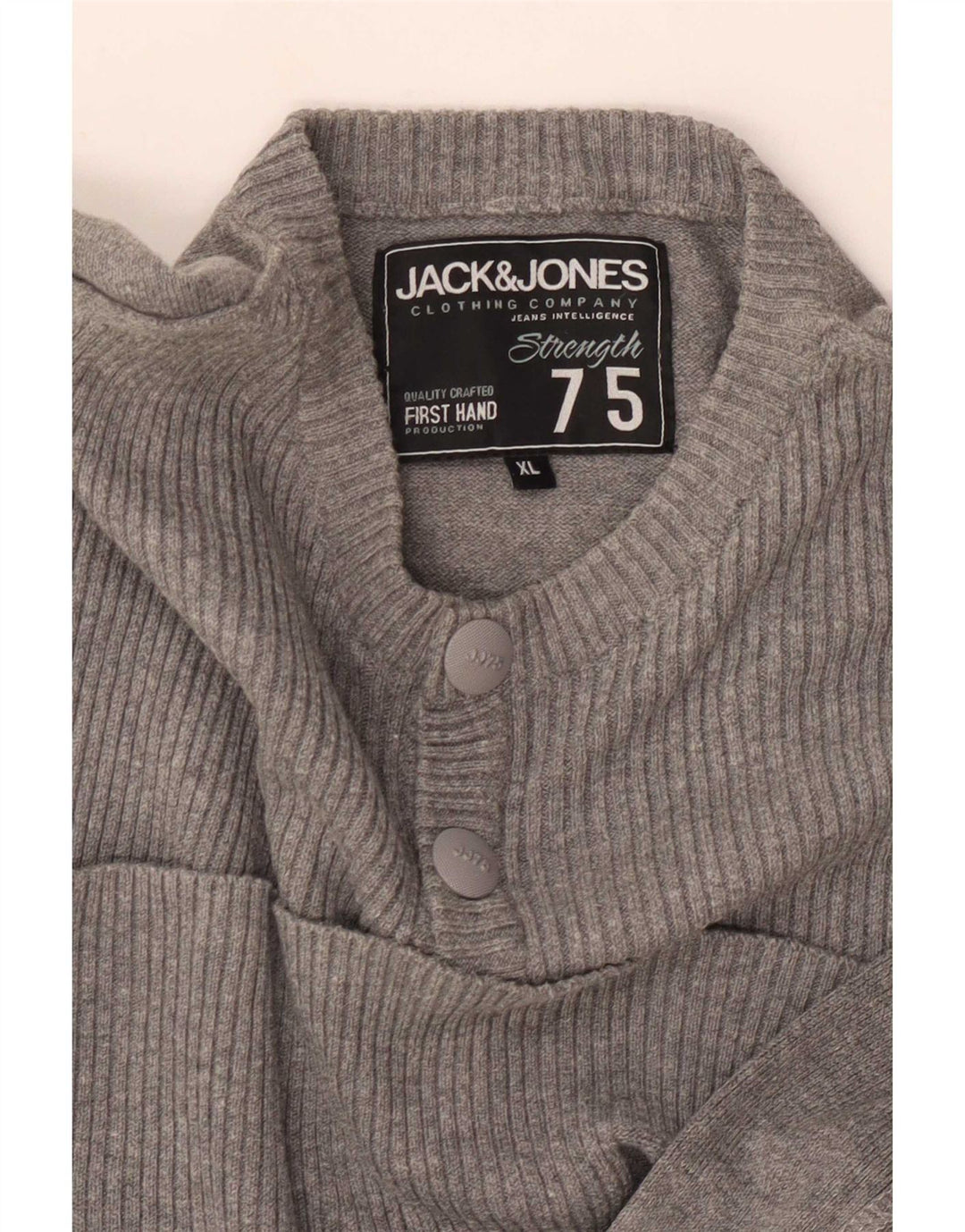 Jack & Jones Pull à col boutonné pour homme XL Gris