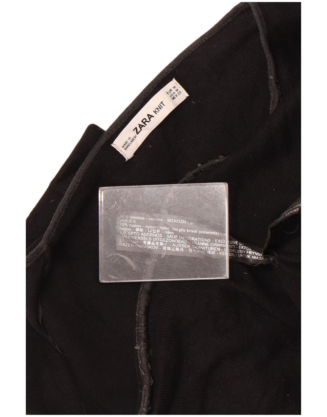 Zara Cardigan surdimensionné pour femme UK 44 en viscose noire moyenne