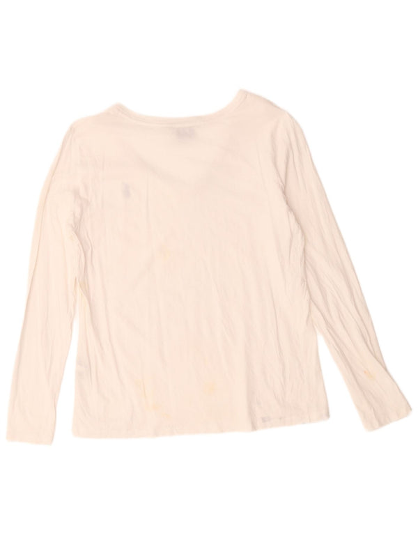 Ralph Lauren Haut à manches longues pour femme UK 16 Grand coton blanc