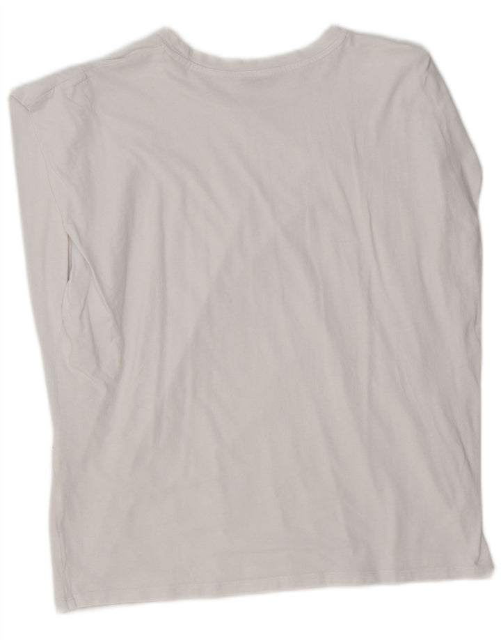 Zara T-shirt surdimensionné pour femme UK 10 Petit Blanc